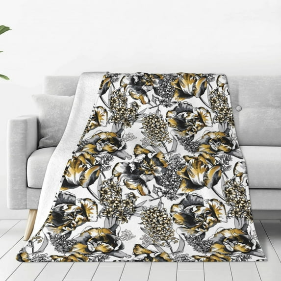 Sikiie Tulips Flowers Ultra-Soft Micro flannel Blanket Luxury All Seasons Warm Blanket for Bedding Sofa and Travel (4 sizes)-40"x30"