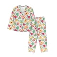 thumbnail image 1 of Sikiie Turtle Flower Women's Long-Sleeve Shirt and Full-Length Bottom Pajama Set (s-xxl)-Large, 1 of 7