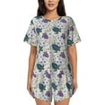 thumbnail image 1 of Sikiie Turtle Womens Pajama Sets Short Sleeve Top With Pants Sleepwear 2 Piece Lounge SetX-Large, 1 of 6
