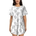 thumbnail image 1 of Sikiie Turtle Womens Pajama Sets Short Sleeve Top With Pants Sleepwear 2 Piece Lounge SetXX-Large, 1 of 6