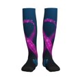 thumbnail image 1 of Sikiie Two Human Hands are Holds Ribbon Awareness 1 Pairs Compression Socks for Men and Women 15-20 mmHg Running Support Socks, 1 of 7