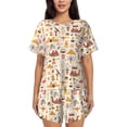 thumbnail image 1 of Sikiie UAE Travel1 Womens Pajama Sets Short Sleeve Top With Pants Sleepwear 2 Piece Lounge SetSmall, 1 of 6