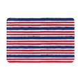 thumbnail image 1 of Sikiie USA Colors Stripes Print Flannel Anti-slip Floor Mat 16x24in, Thickened Dustproof Entrance Door Mat Floor Mat for Kitchen, Bathroom, Laundry Room, 1 of 7