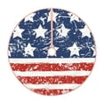 thumbnail image 1 of Sikiie USA Colors Stripes1 Nativity Christmas Tree Skirt, Jesus Christian Winter Holiday Tree Mat Decoration(30-48IN)30", 1 of 6