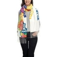 thumbnail image 1 of Sikiie USA MAP Shawl Wraps Big Scarf Tassel Fall Winter Thick Scarf Warm Shawl Women Fall Gifts, 1 of 8