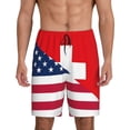 thumbnail image 1 of Sikiie USA Switzerland Mens Pajama Shorts, Lightweight Lounge Pant with Pockets Soft Sleep Pj Shorts for Men, 1 of 6