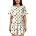 thumbnail image 1 of Sikiie Undersea Animals Womens Pajama Sets Short Sleeve Top With Pants Sleepwear 2 Piece Lounge Set4X-Large, 1 of 6