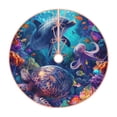 thumbnail image 1 of Sikiie Underwater Turtle Dolphin Octopus Nativity Christmas Tree Skirt, Jesus Christian Winter Holiday Tree Mat Decoration(30-48IN)36", 1 of 6