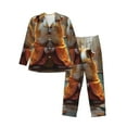 thumbnail image 1 of Sikiie Valley Meditating Guinea Pig Mens Pajama Set, Soft Warm Long Sleeve Sleepwear, Cozy Button-Down Pjs for Men-Large, 1 of 7
