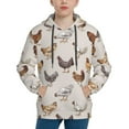 thumbnail image 1 of Sikiie Various Chicken Youth Hoodie Sweatshirt Pullover Hooded Classic Casual Essentials Hoodiefor Boys Girls Kids -Large, 1 of 6