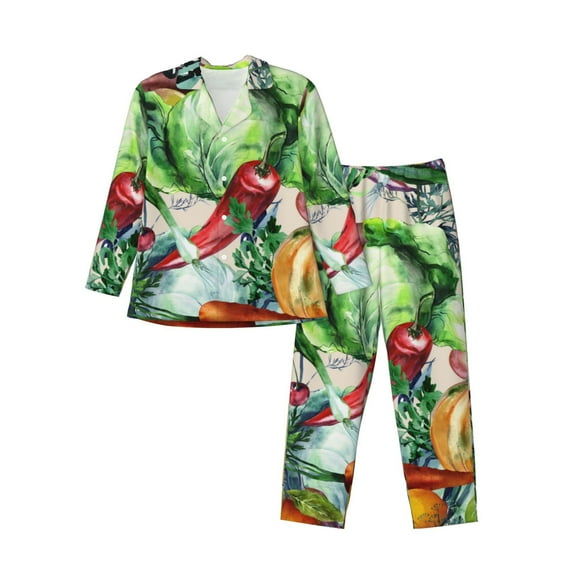 Sikiie Vegan1 Mens Pajama Set, Soft Warm Long Sleeve Sleepwear, Cozy Button-Down Pjs for Men-XX-Large