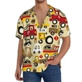 thumbnail image 1 of Sikiie Vehicles Men's Wrinkle Free Untucked Cuban Shirt Business Casual Button Down Shirts Short Sleeve ShirtSmall, 1 of 5