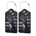 Sikiie Vintage American Deer Luggage Tag for Suitcase Leather Baggage