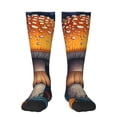 thumbnail image 1 of Sikiie Vintage Blue Leaf Mushroom Knee Socks, High Socks Long Stretchy Sock Women Knee High Stocking, Long Socks for Women, 1 of 6