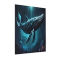 thumbnail image 1 of Sikiie Vintage Blue Pattern Whale Print Canvas Decorative Hanging Painting, Anti-shrinkage Hanging Frame, Suitable for Home, Office Wall Decorations, 1 of 6