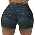 thumbnail image 1 of Sikiie Vintage Chrysanthemum Print Workout Shorts Women Scrunch Butt Gym Shorts Seamless High Waist Tummy Control Yoga Biker Athletic Shorts, 1 of 5