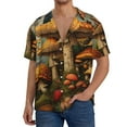 thumbnail image 1 of Sikiie Vintage Cloud Mushroom Men's Wrinkle Free Untucked Cuban Shirt Business Casual Button Down Shirts Short Sleeve Shirt3X-Large, 1 of 5