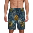 thumbnail image 1 of Sikiie Vintage Compass Mens Pajama Shorts, Lightweight Lounge Pant with Pockets Soft Sleep Pj Shorts for Men, 1 of 6