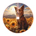 thumbnail image 1 of Sikiie Vintage Cute Corgi Sunflower Nativity Christmas Tree Skirt, Jesus Christian Winter Holiday Tree Mat Decoration(30-48IN)48", 1 of 6