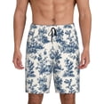 thumbnail image 1 of Sikiie Vintage Floral 1 Mens Pajama Shorts, Lightweight Lounge Pant with Pockets Soft Sleep Pj Shorts for MenX-Large, 1 of 6