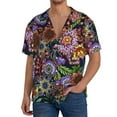 thumbnail image 1 of Sikiie Vintage Floral Men's Wrinkle Free Untucked Cuban Shirt Business Casual Button Down Shirts Short Sleeve Shirt3X-Large, 1 of 5