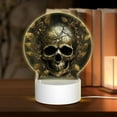thumbnail image 1 of Sikiie Vintage Gold Leaf Skull Acrylic Night Light Gift Custom Acrylic Night Light LED Lights for Bedroom Home Office, 1 of 1