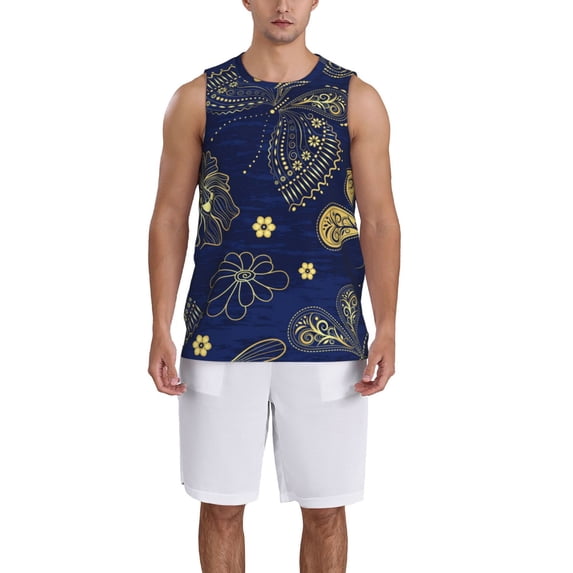 Sikiie Vintage Golden Butterfly Basketball Jersey Reversible Men's Mesh Athletic Sports Shirts Training Practice S-4XLMedium