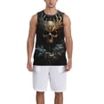 thumbnail image 1 of Sikiie Vintage Ornate Skull Basketball Jersey Reversible Men's Mesh Athletic Sports Shirts Training Practice S-4XLSmall, 1 of 6