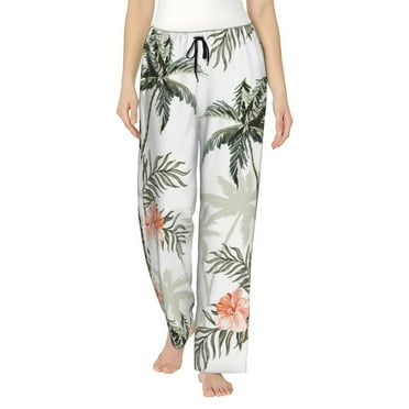 Sikiie Vintage Palm Trees Women’s Ultra-Soft Comfy Lounge Pants Sleepwear Comfy Lounge Pants Drawstring Sleep Bottoms with PocketsLarge