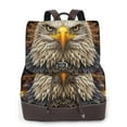 thumbnail image 1 of Sikiie Vintage Pattern Bald Eagle Women Genuine Leather Backpack Fashion Rucksack Daypack Leather Casual Travel Backpacks for Women, 1 of 4