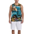 thumbnail image 1 of Sikiie Vintage Pickup Sunflower Dog Basketball Jersey Reversible Men's Mesh Athletic Sports Shirts Training Practice S-4XL3X-Large, 1 of 6