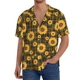 thumbnail image 1 of Sikiie Vintage Plaid Sunflower Men's Wrinkle Free Untucked Cuban Shirt Business Casual Button Down Shirts Short Sleeve ShirtMedium, 1 of 5