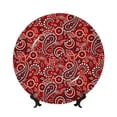 thumbnail image 1 of Sikiie Vintage Red Paisley Bone China Decorative Plate Personality Ceramic Dinner Plate Crafts Decorative Ceramic Decorative Plate -6in, 1 of 6