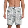 thumbnail image 1 of Sikiie Vintage Sailboats Mens Pajama Shorts, Lightweight Lounge Pant with Pockets Soft Sleep Pj Shorts for MenX-Large, 1 of 6