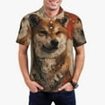 thumbnail image 1 of Sikiie Vintage Shiba Inu Art Print Men's Short-sleeved POLO Shirts, Button-down Shirts and T-shirts are Suitable for Vacation, Leisure and Business-Medium, 1 of 6