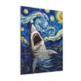 thumbnail image 1 of Sikiie Vintage Starry Sky Shark Print Canvas Decorative Hanging Painting, Anti-shrinkage Hanging Frame, Suitable for Home, Office Wall Decorations, 1 of 6
