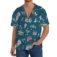 thumbnail image 1 of Sikiie Vintage Tape Players And Skates Men's Wrinkle Free Untucked Cuban Shirt Business Casual Button Down Shirts Short Sleeve ShirtSmall, 1 of 5