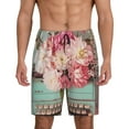 thumbnail image 1 of Sikiie Vintage Typewriter Floral Mens Pajama Shorts, Lounge Pant, Men's shorts，Sleep Pj Shorts for Men-XX-Large, 1 of 6