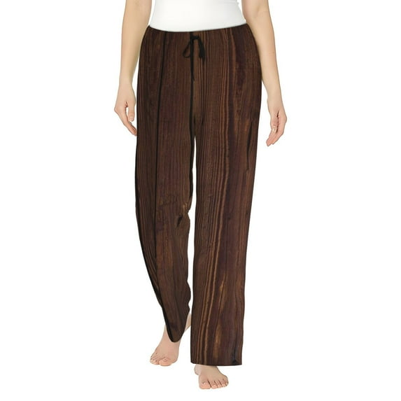 Sikiie Vintage Wood Women’s Ultra-Soft Comfy Lounge Pants Sleepwear Comfy Lounge Pants Drawstring Sleep Bottoms with PocketsMedium