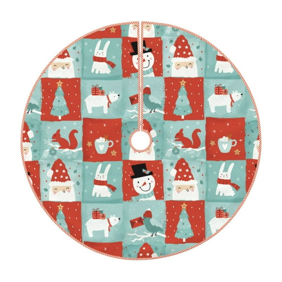 Sikiie Warm Christmas Memories Christmas Tree Skirt, Christmas Tree Decorations, Christmas Decor, Tree Mat Decoration(30-48IN)-36"