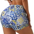 thumbnail image 1 of Sikiie Watercolor Artwork Workout Shorts Women Scrunch Butt Gym Shorts Seamless High Waist Tummy Control Yoga Biker Athletic Shorts-XX-Large, 1 of 8