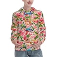 thumbnail image 1 of Sikiie Watercolor Birds Women's Casual Hoodies Long Sleeve Lightweight Pullover Tops Loose Sweatshirt-Large, 1 of 7