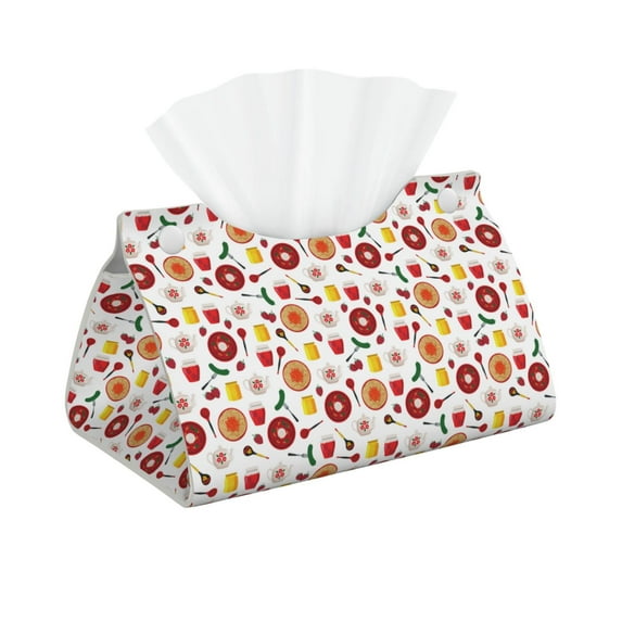 Sikiie Watercolor Fall Leather Tissue Box Cover Rectangle, Long Tissue Box Cover, Tissue Box Holder, Tissue Holder for Bathroom