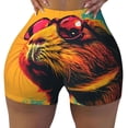 thumbnail image 1 of Sikiie Watercolor Glasses Guinea Pig Print Workout Shorts Women Scrunch Butt Gym Shorts Seamless High Waist Tummy Control Yoga Biker Athletic Shorts, 1 of 5
