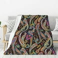 thumbnail image 1 of Sikiie Watercolor Romantic Paisley Cozy Flannel Fleece Throw Blanket: Lightweight & Thick for All Seasons - Perfect for Women, Men, & Kids"50"x40", 1 of 6