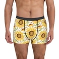 thumbnail image 1 of Sikiie Watercolor With Sunflowers Print Men's Boxer Briefs, Elastic Waistband Boxer Briefs Leggings-Small, 1 of 5