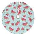 thumbnail image 1 of Sikiie Watermelon 30-48 inches {designName} Print Christmas Tree Skirt Snowman Xmas Tree Skirt with Edge Christmas Decorations for Holiday Party48", 1 of 7