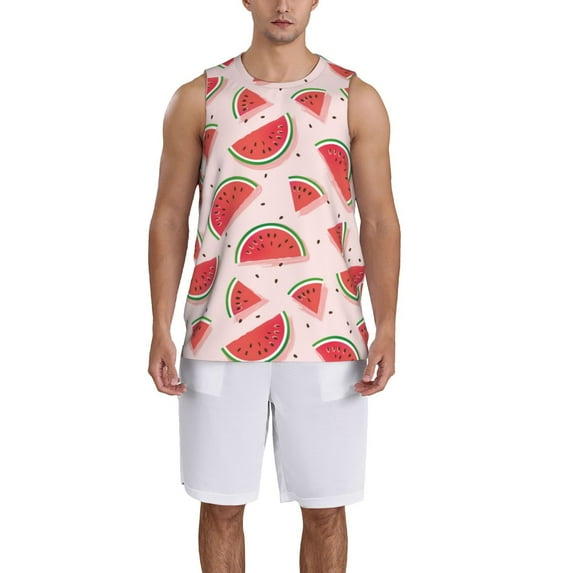 Sikiie Watermelon Basketball Jersey Reversible Men's Mesh Athletic Sports Shirts Training Practice S-4XLX-Large