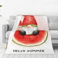 thumbnail image 1 of Sikiie Watermelon Gnome Ultra-Soft Micro flannel Blanket Luxury All Seasons Warm Blanket for Bedding Sofa and Travel (4 sizes)-80"x60", 1 of 7