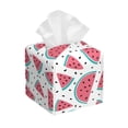 thumbnail image 1 of Sikiie Watermelon Leather Tissue Box Cover Square, tissue box holder, Tissue Box with Bottom Belt-5.2”x5.2”x5.2”, 1 of 7